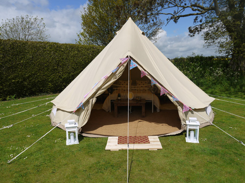 Wiltshire bell tent hire