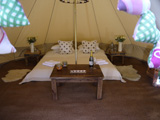 Wedding night glamping Gloucestershire - The Luxury Gold Bell