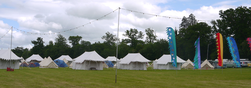 Luxury pop-up camping villages Cotswolds Glos, temporary camping wedding accommodation, additional party tent villages